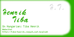 henrik tiba business card